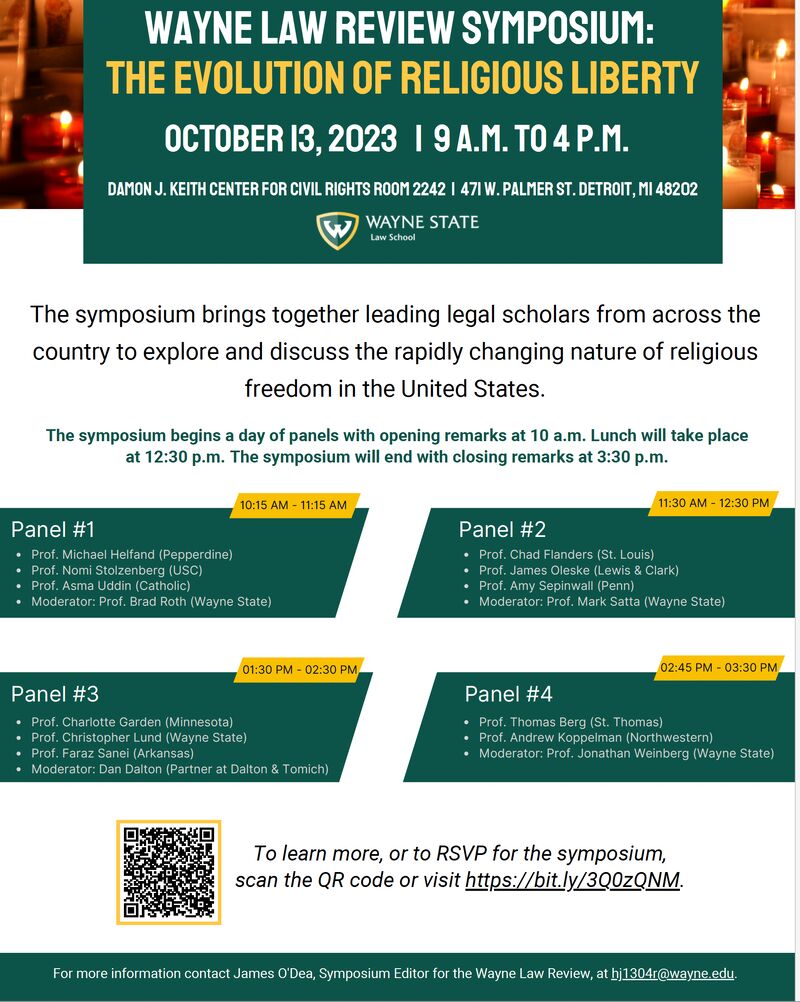 Wayne Law Review Symposium on the Evolution of Religious Liberty - Dalton  and Tomich